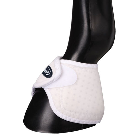 White horse boot on a mannequin hoof