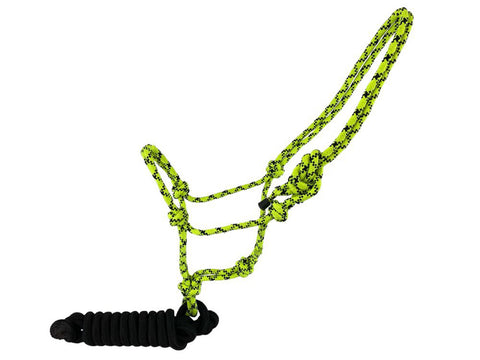 Showman® Fluorescent Speckled Cowboy Knot Halter with Lead