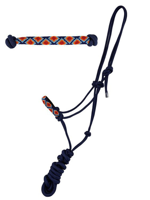 Cowboy Knot Halter with Beaded Noseband & Lead