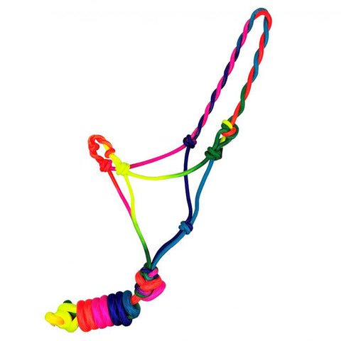 Mini/Small Pony Bright Cowboy Knot Halter with Removable Lead