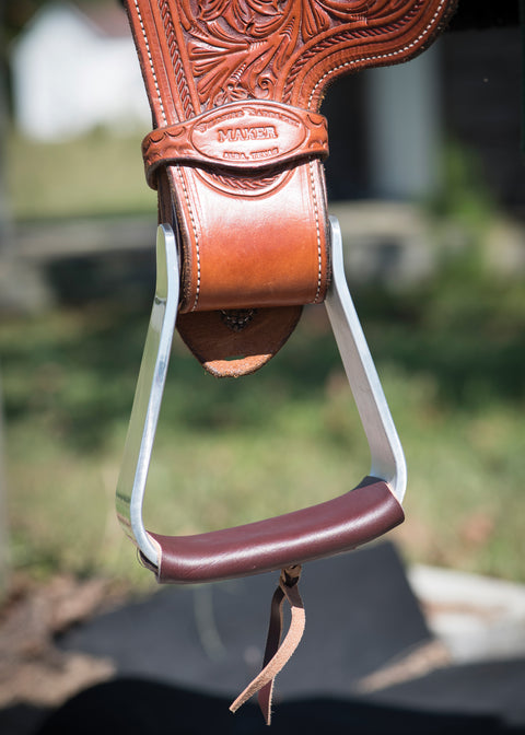 Metalab Deep Angled Roper Laced Tassel Stirrups