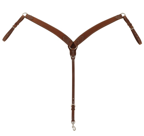 Weaver Leather® Roughout Contoured Breast Collar, Oiled Hermann Oak® Leather