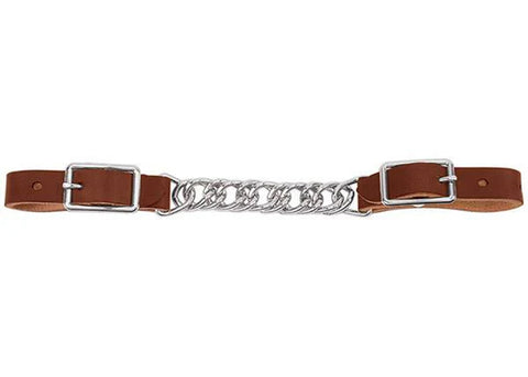 Weaver Leather® Horizons 4 1/2" Single Flat-Link Chain & Leather Curb Strap