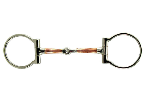 Stainless Steel & Copper Wire-Wound Snaffle Dee Bit, 5" Mouth