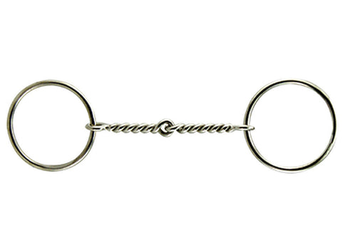 Malleable Iron Single-Row Twisted Wire Loose Ring Snaffle Bit, 6 1/2" Mouth