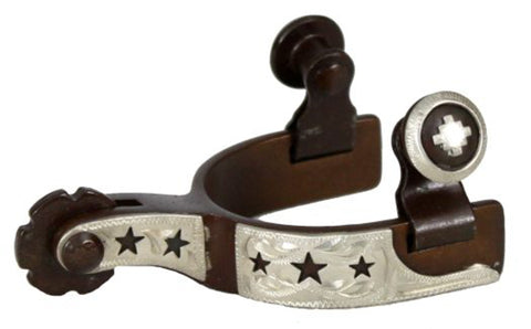 Showman® Toddlers’ Antique Brown Steel & Silver Show Spurs