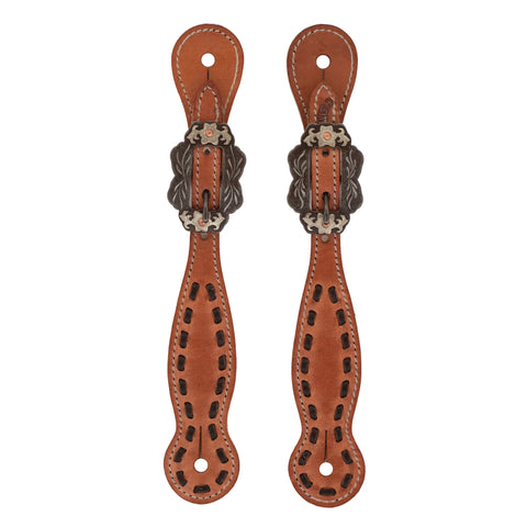 Weaver Leather® Ladies’ Buckstitch Spur Straps, Hermann Oak® Russet, Dawn Collection