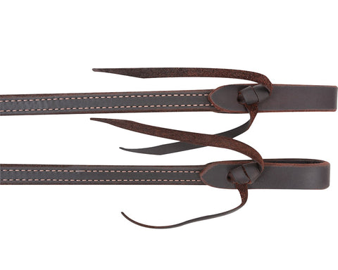 Martin Saddlery® Double-Stitched Heavy Latigo Split Reins - 5/8"-Thick with Tied Ends