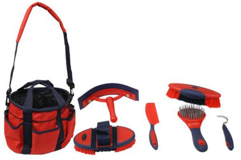 Showman® 6-Piece Soft Grip Grooming Kit with Nylon Bag