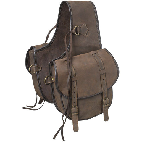 Tough1® Soft Leather Saddle Bag