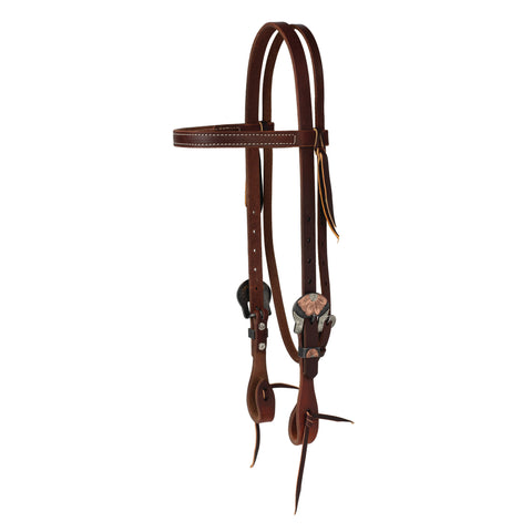 Weaver Leather® Working Tack Browband Headstall, Rasp Designer Hardware