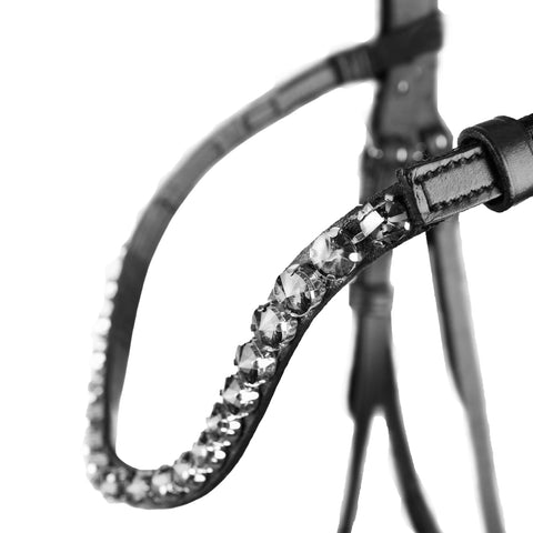 Horze Ergonomic Snaffle Bridle with Curved Crystal Browband