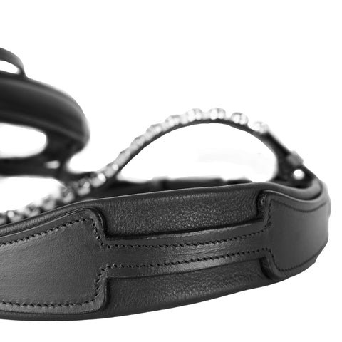 Horze Ergonomic Snaffle Bridle with Curved Crystal Browband