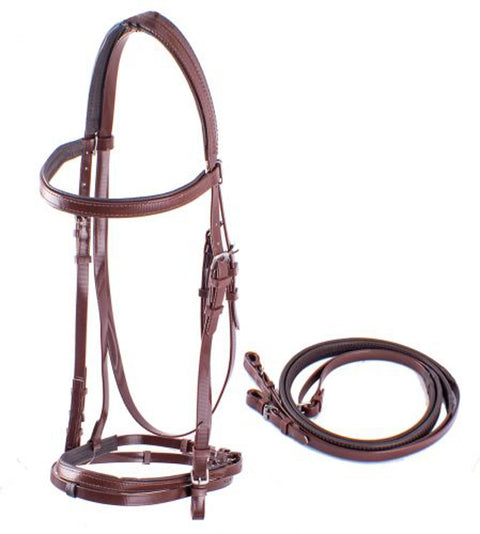 Nylon-Coated Synthetic English Bridle & Reins