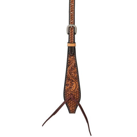 Weaver Leather® Turquoise Cross Floral-Tooled Browband Headstall