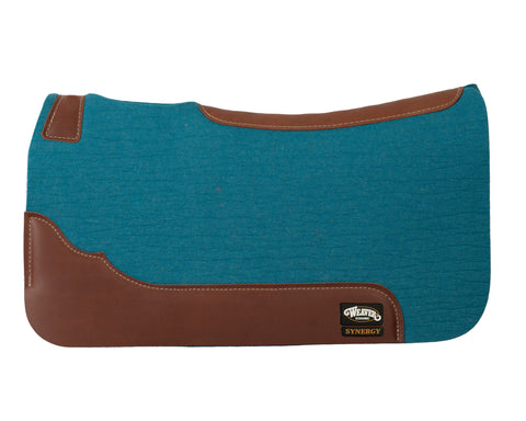 Weaver Leather® Smarty x Synergy® Contoured Steam-Pressed 100% Merino Wool Felt Performance Saddle Pad, 3/4"