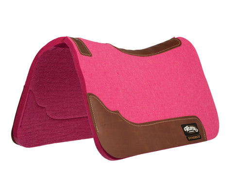 Weaver Leather® Smarty x Synergy® Contoured Steam-Pressed 100% Merino Wool Felt Performance Saddle Pad, 3/4"