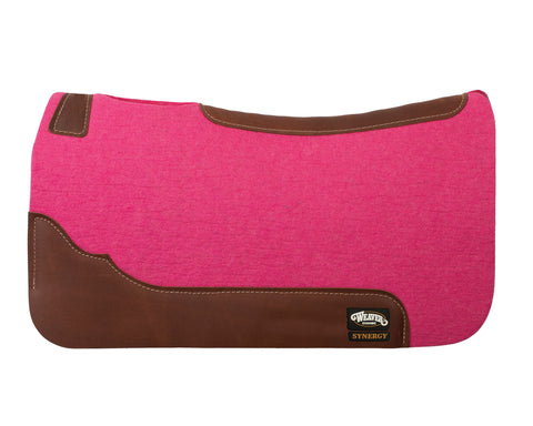 Weaver Leather® Smarty x Synergy® Contoured Steam-Pressed 100% Merino Wool Felt Performance Saddle Pad, 3/4"