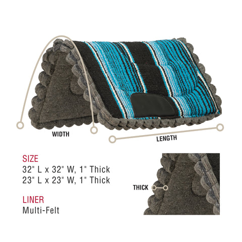 Economy Scalloped Felt-Lined Navajo Saddle Pad