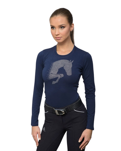 Cavalliera Ladies’ Jumping Star Long Sleeve Cotton Top