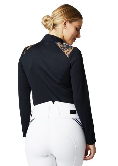Horze Ladies’ Sianna Long Sleeve Lace Show & Training Shirt