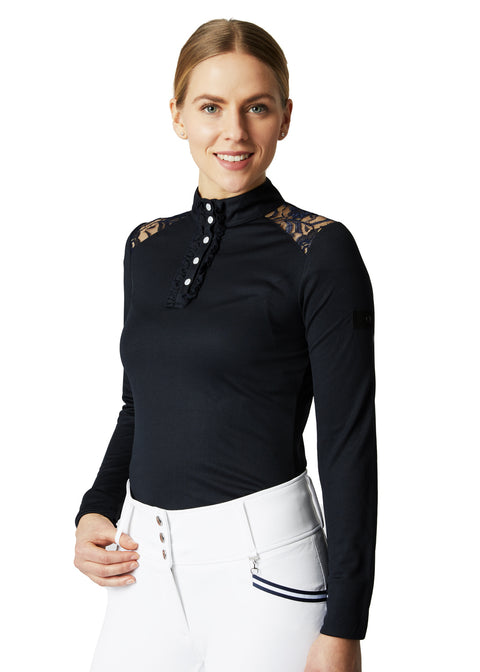 Horze Ladies’ Sianna Long Sleeve Lace Show & Training Shirt