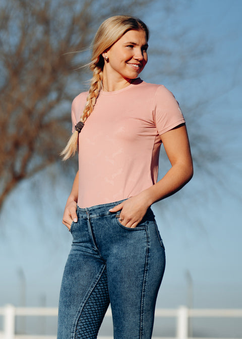 Horze Ladies’ Nina Horse Print Technical Tee