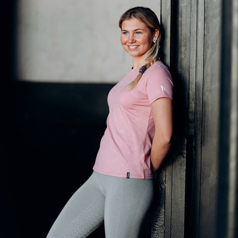 Horze Ladies’ Nina Horse Print Technical Tee