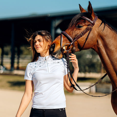 Horze Ladies’ Kaitlin Short Sleeve Performance Show & Training Shirt