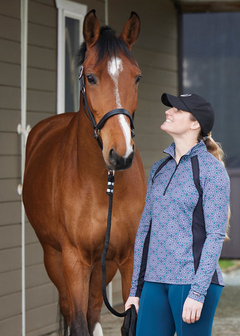 Kerrits® Ladies’ Rail Side Quarter-Zip Tech Top
