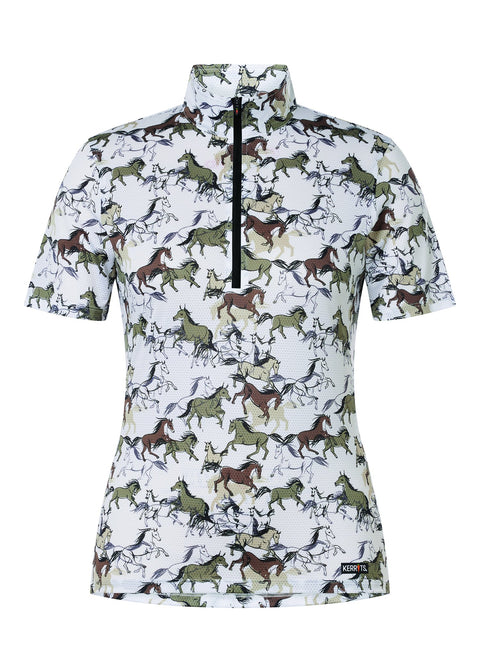 Kerrits® Ladies’ Summer Ride IceFil® Print Short Sleeve Shirt