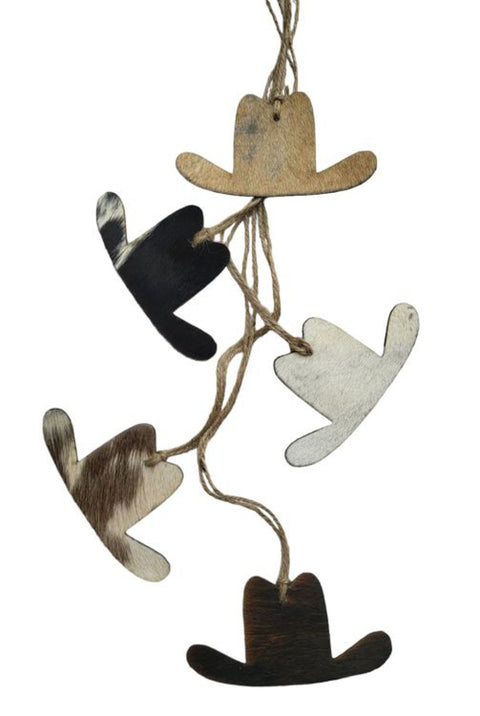Western Cowhide Leather Christmas Ornament