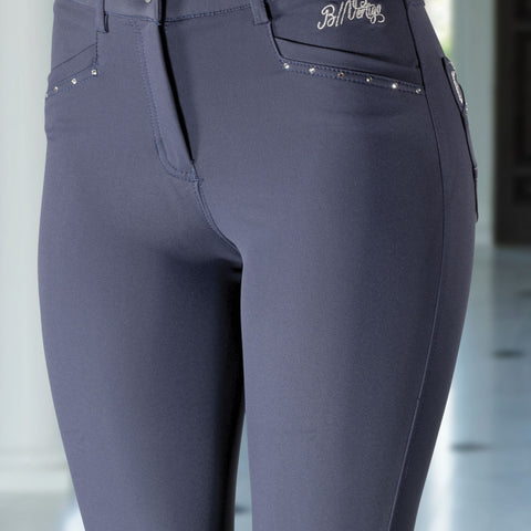 Horze Ladies’ Olivia Knee-Patch Breech with Silicone Grip