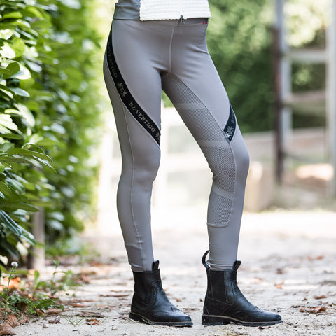 B Vertigo Ladies’ Jenny Silicone Print Full-Seat Riding Tight