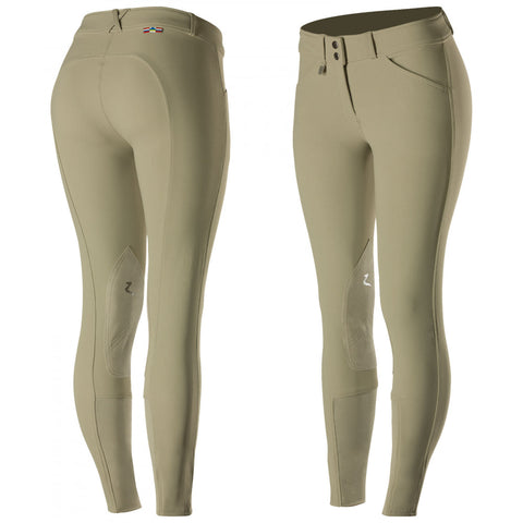 Horze Ladies’ Grand Prix Synthetic Leather Knee-Patch Breech