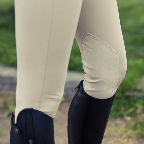 Horze Ladies’ Grand Prix Synthetic Leather Knee-Patch Breech