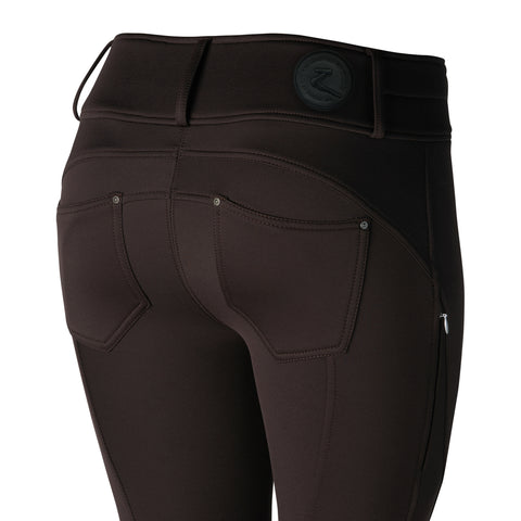 Horze Ladies’ Rhea Knee-Patch Thermo Breech with Back Pockets