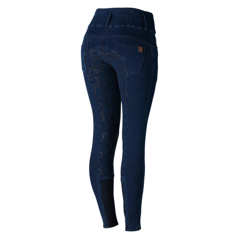 Horze Ladies’ Kacy Denim Winter Full-Seat Breech