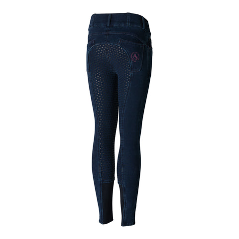 Horze Kids’ Kacy Denim Winter Full-Seat Breech