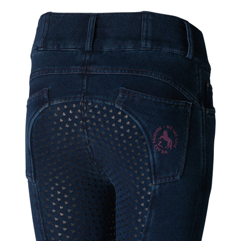 Horze Kids’ Kacy Denim Winter Full-Seat Breech