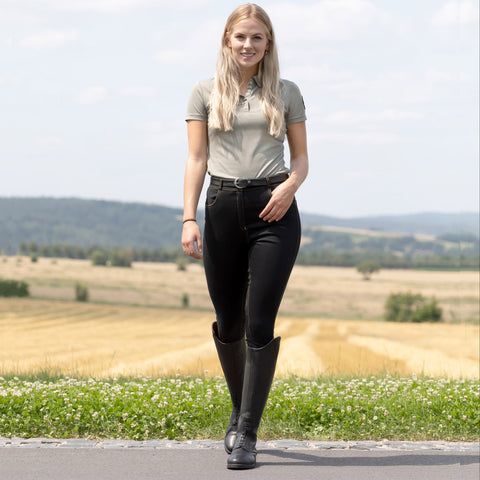 Horze Ladies’ Jessie Denim Full-Seat High-Waist Breech