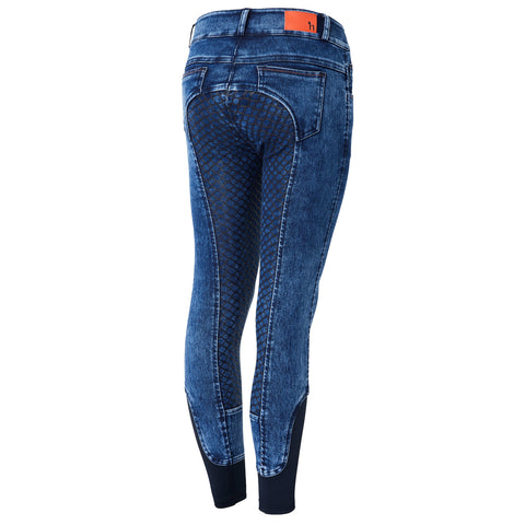 Horze Kids’ Allison Soft Denim Full-Seat Breech