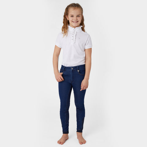 Horze Kids’ Allison Soft Denim Full-Seat Breech