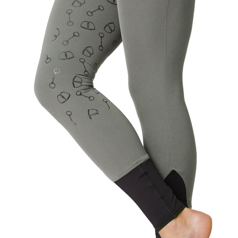 Horze Ladies’ Mabel High-Waist Bit-Print Silicone Full-Seat Breech