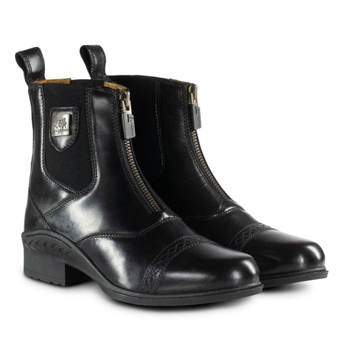B Vertigo Ladies’ Saturn Front-Zip Leather Paddock Boots