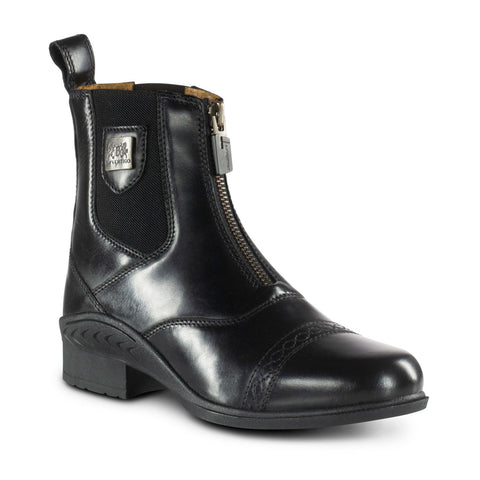 B Vertigo Ladies’ Saturn Front-Zip Leather Paddock Boots