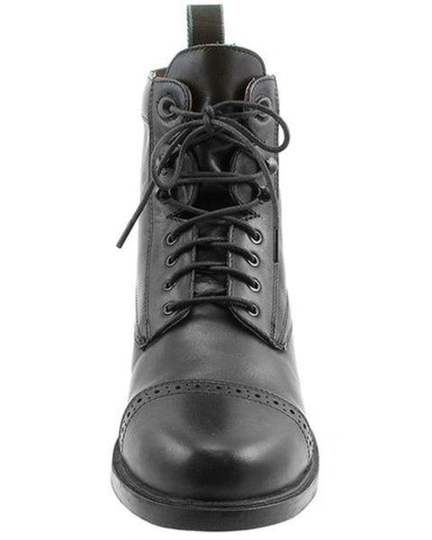 Grewal Equestrian™ Ladies’ Leather Lace-Up Paddock Boots