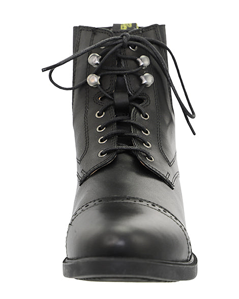 Grewal Equestrian™ Ladies’ Synthetic Leather Lace-Up Paddock Boots
