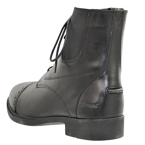 Grewal Equestrian™ Ladies’ Synthetic Leather Lace-Up Paddock Boots