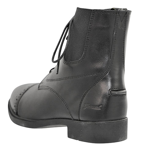 Grewal Equestrian™ Ladies’ Synthetic Leather Lace-Up Paddock Boots